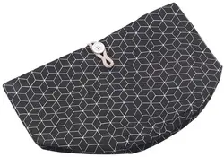 metaltex Corbeille à pain pliable, coton, noir/beige