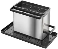 metaltex Rangement pour évier Tidytex INOX, argent/noir