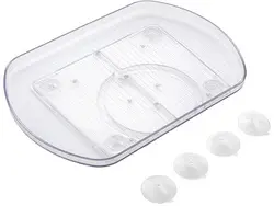 metaltex Plateau tournant Loop, plastique, transparent
