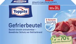 TOPPITS Sachet de congélation, 30 x 3 litres, 250 x 270 mm