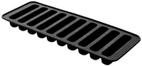 metaltex Bac à glaçons, silicone, pour 10 glaçons, noir