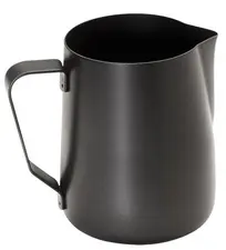 APS Pichet à lait universel, acier inoxydable noir, 0,35 l
