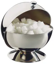 APS Sucrier boule à couvercle coulissant, acier inoxydable