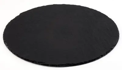 APS Plat en ardoise naturelle, diamètre: 330 mm, anthracite