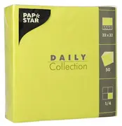 PAPSTAR Serviettes, 320 x 320 mm, 3 couches, vert pomme