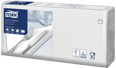 TORK Serviette Lunch, 328 x 325 mm, 3 couches, blanc