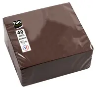 PROnappe Serviette de table jetable, 380 x 380 mm, chocolat