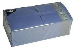 PAPSTAR Serviettes bistrot, 330 x 330 mm, bleu foncé