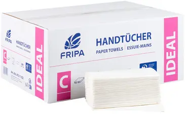 Fripa Essuie-mains IDEAL, 250 x 330 mm, pli C, extra blanc