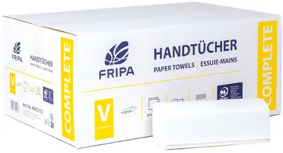 Fripa Essuie-mains COMPLETE, 250 x 230 mm, pli en V, blanc