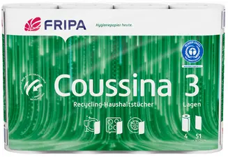 Fripa Rouleau d'essuie-tout Coussina, 3 couches, blanc