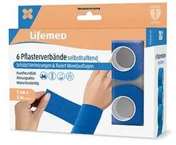 PAPSTAR Pansement, auto-adhésif, 9 rouleaux, bleu