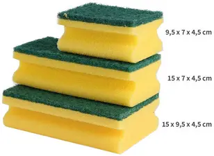HYGOCLEAN Eponge de nettoyage CLASSIC, 95 x 70 mm, jaune