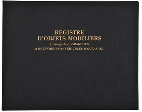 EXACOMPTA Registre "Objets mobiliers pour les  garagistes
