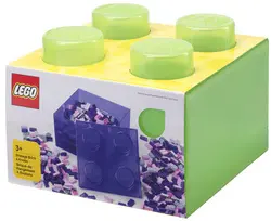 LEGO Brique de rangement STORAGE BRICK 4 TOP LID, vert clair