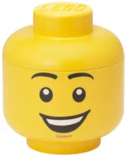 LEGO Boîte en forme de tête STORAGE HEAD HAPPY BOY, L, jaune