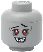 LEGO Boîte en forme de tête STORAGE HEAD ZOMBIE, S, gris