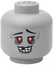 LEGO Boîte en forme de tête STORAGE HEAD ZOMBIE, L, gris