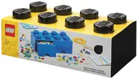 LEGO Brique tiroir STORAGE BRICK DRAWER 8, 2 tiroirs, noir
