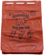 dm-folien Sac à déjections canines, 200x320 mm, bloc, rouge