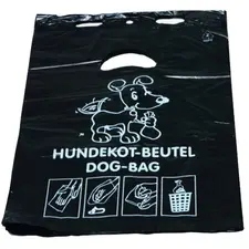 DEISS Sachet à déjections canines, HDPE, 3 litres, noir