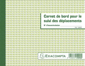 EXACOMPTA Carnet de bord pour le suivi des déplacements