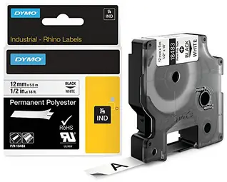 DYMO RHINO Etiquette industrielle en polyester métallique