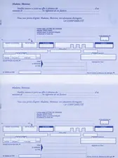 ELVE Ramette de traites normalisées, 2 par feuille