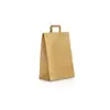 Sac kraft poignées plates 220 x 280 x 110 mm brun