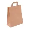 Sac kraft poignées plates 260 x 250 x 190 mm brun