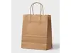 Sac kraft poignées torsadées 180 x 220 x 80 mm brun