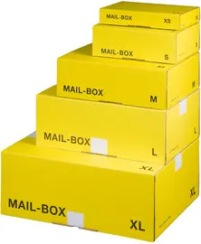 smartboxpro Carton d'expédition MAIL BOX, taille: L, jaune