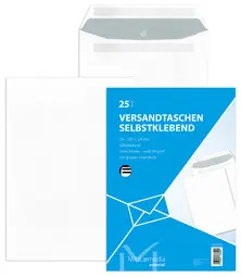 MAILmedia Pochette d'expedition, C4, sans fenêtre, blanc