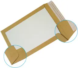 GPV Pochettes dos carton, 320 x 430 mm, kraft brun
