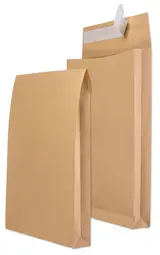 MAILmedia Pochette d'expédition C4 à soufflets, marron