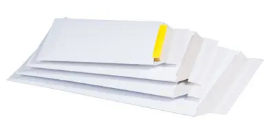 smartboxpro Pochette d'expédition, en carton rigide blanc,