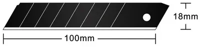 Hansa Lame de rechange, largeur: 18 mm, 60 degrés, noir