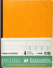 EXACOMPTA Piqûre, 15 colonnes sur 2 pages, 33 lignes