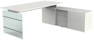 kerkmann Bureau complet LUGANO, blanc