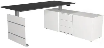 kerkmann Poste de travail complet Move 3 tube, anthracite