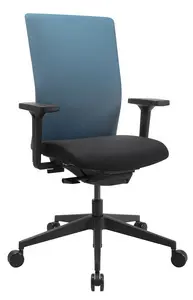 Topstar Chaise de bureau pivotante "Airwork G", noir/pétrole