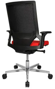 Topstar Chaise de bureau pivotante "T300", rouge / noir