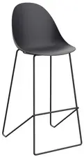 PAPERFLOW Chaise de bar "VOID", set de 2, noir