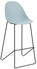 PAPERFLOW Chaise de bar "VOID", set de 2, bleu/noir