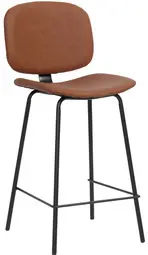 PAPERFLOW Chaise de bar VINTAGE, set de 2, brun