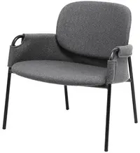 PAPERFLOW Fauteuil visiteur CLOTH, anthracite