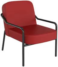 PAPERFLOW Fauteuil visiteur MEDSO RUND M, simili-cuir, rouge