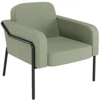 PAPERFLOW Fauteuil visiteur MEDSO RUND L, tissu, vert