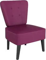 PAPERFLOW Fauteuil visiteur Brighton, simili cuir, lilas
