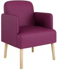 PAPERFLOW Fauteuil visiteur Brooks, simili cuir, lilas